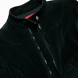 Mossimo Black Corduroy Moto Style Jacket